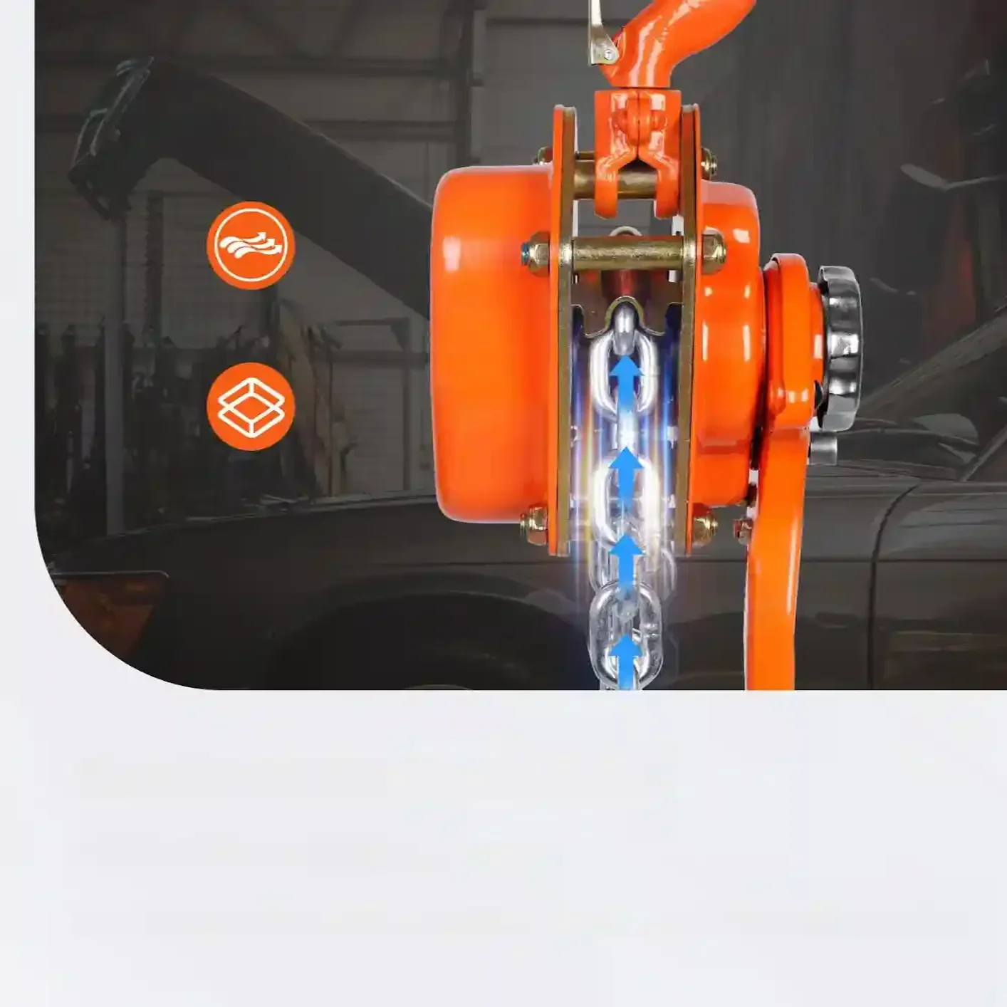 Wciągarka wyciągarka łańcuchowa ręczna 250 kg 1,4 m - obrazek 5