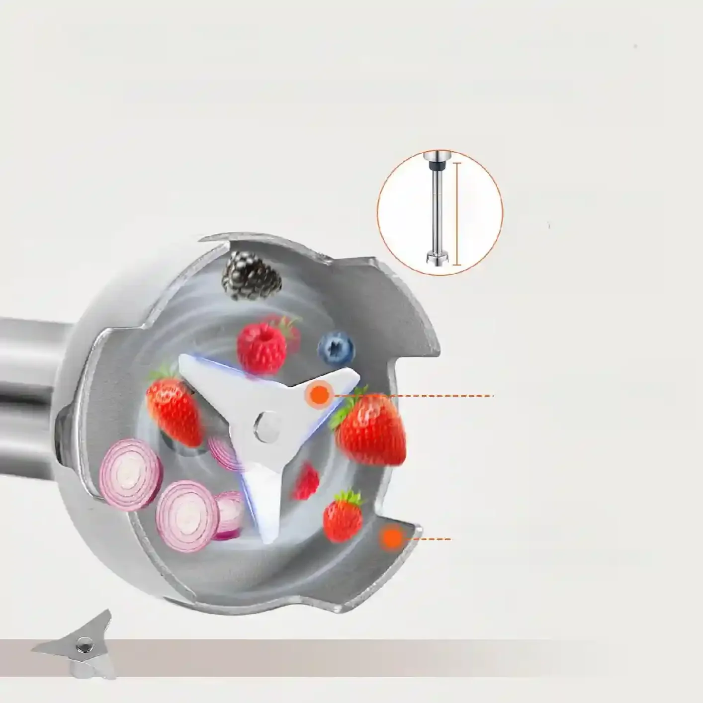 Blender ręczny mikser gastronomiczny 500W - obrazek 4