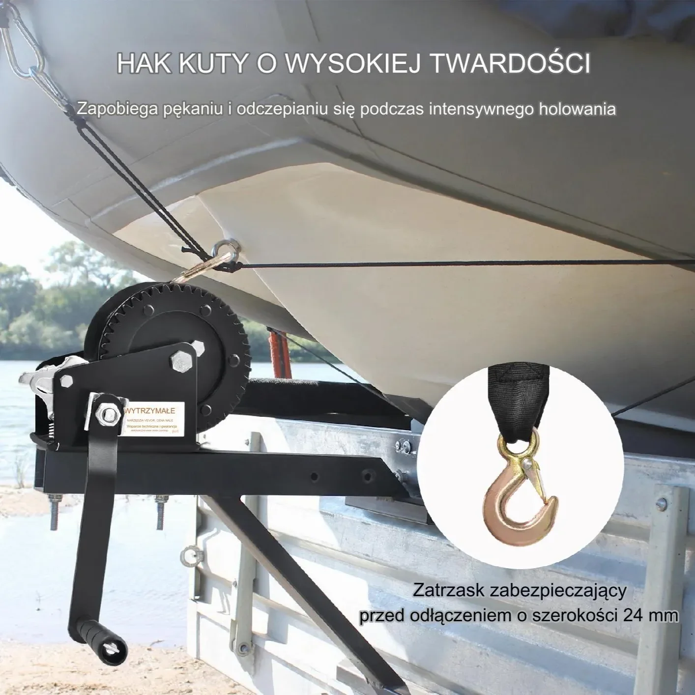 Wciągarka Ręczna z Korbą 544 kg - obrazek 2