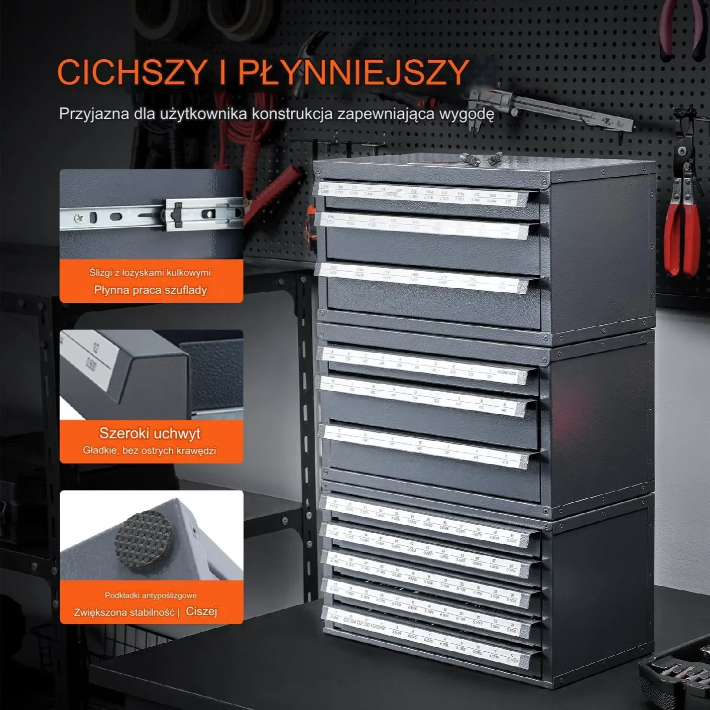 Szafka na Wiertła 5 Szuflad 60 Komór - obrazek 4