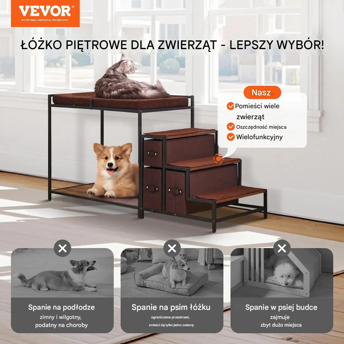 Łóżko Piętrowe dla Psa/Kota - obrazek 6