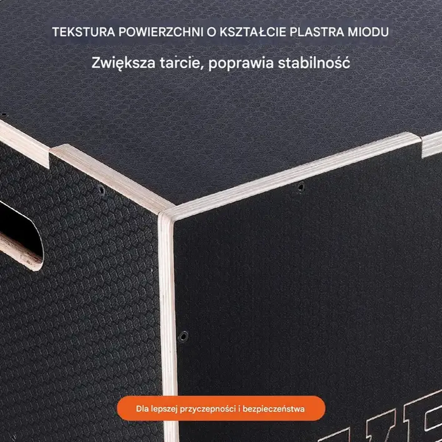 Skrzynia crossfit plyometryczna JUMP BOX 3w1 40 x 45 x 50 cm - obrazek 3