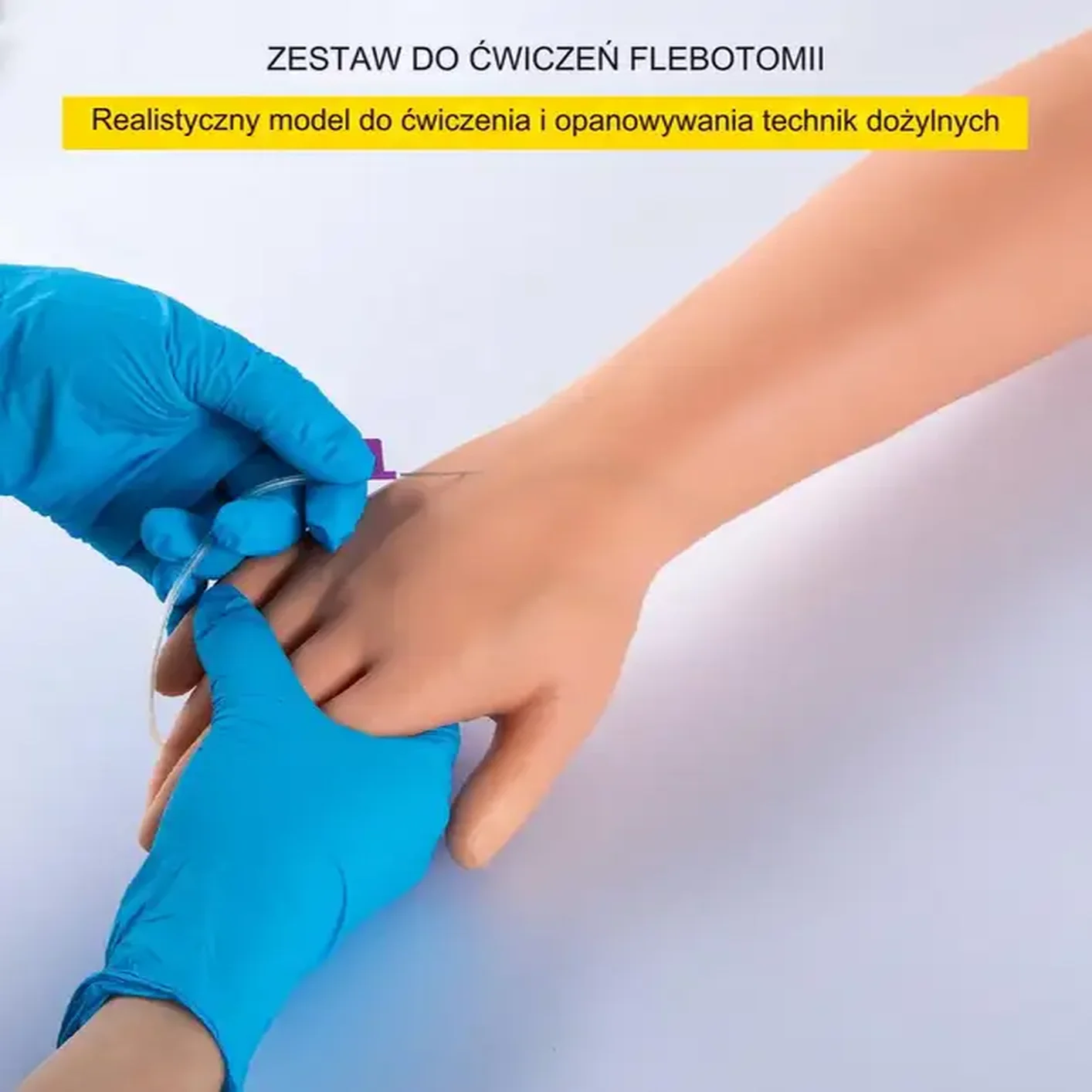 Model do nauki wkłuć dożylnych – ręka, ramię, zestaw szkoleniowy - obrazek 4