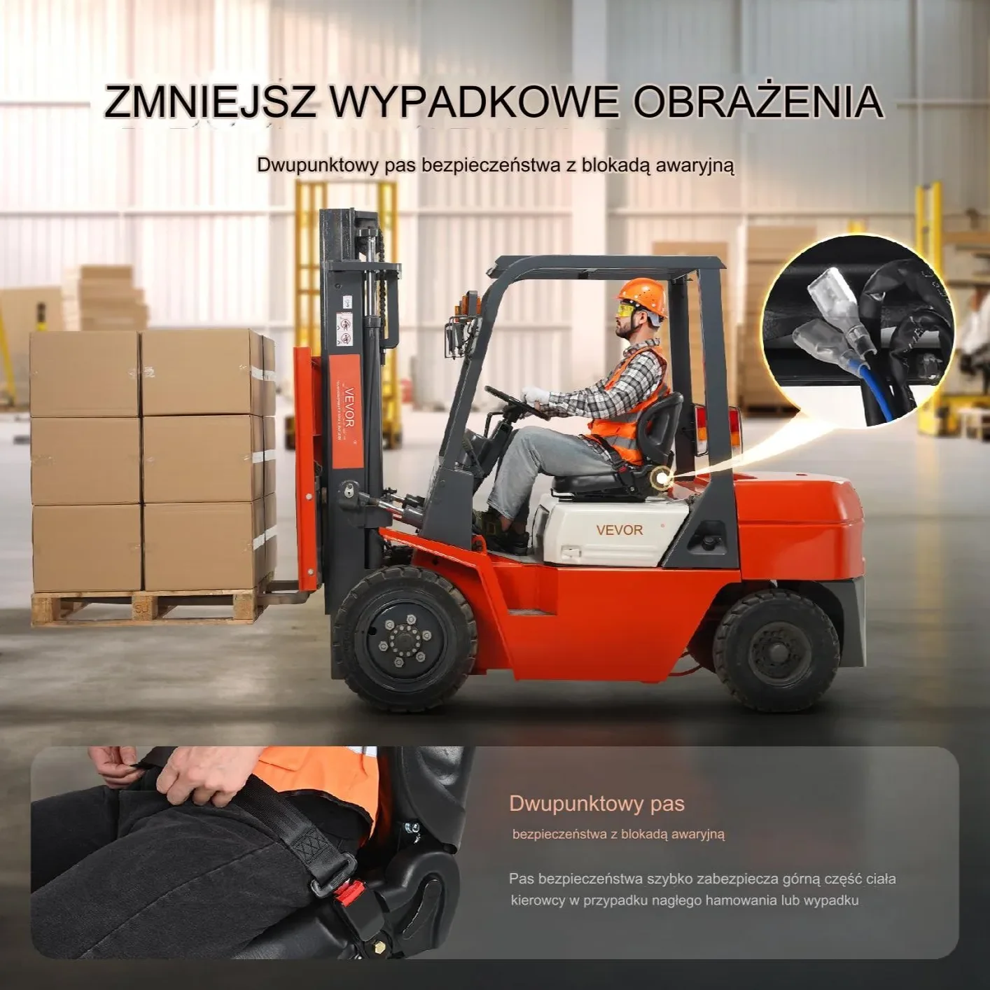 Siedzenie do traktora ciągnika kosiarki wózka 55x57cm - obrazek 4