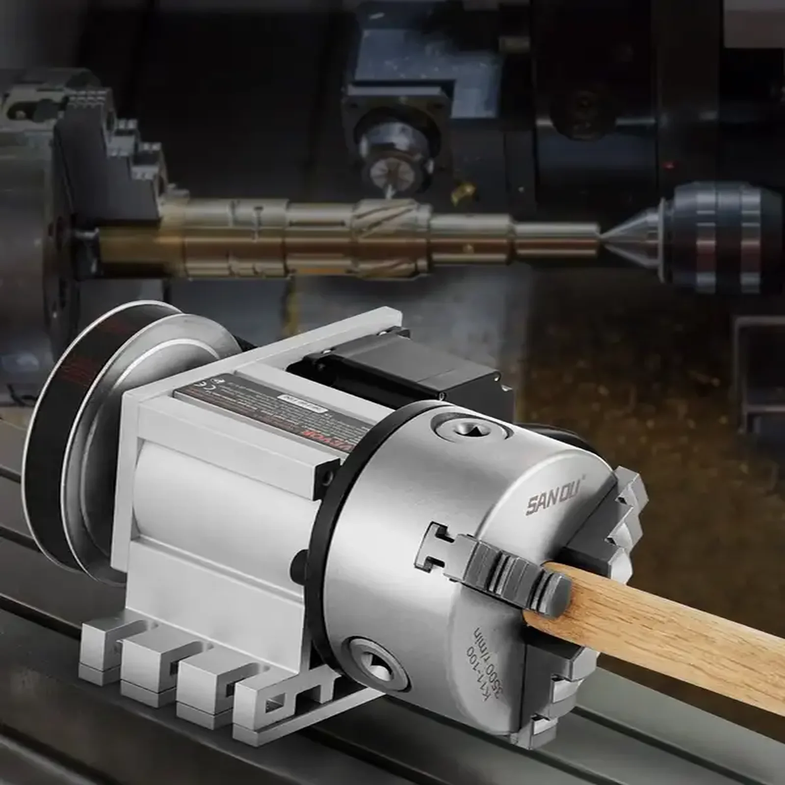 Podzielnica do frezarki podzielnica frezarska 3 szczęki 100mm - obrazek 3