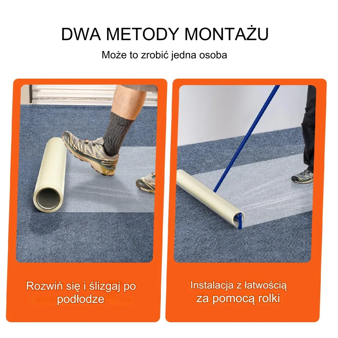 Folia ochronna na dywan 61cmx30m samoprzylepna do remontu zabezpieczenie - obrazek 4