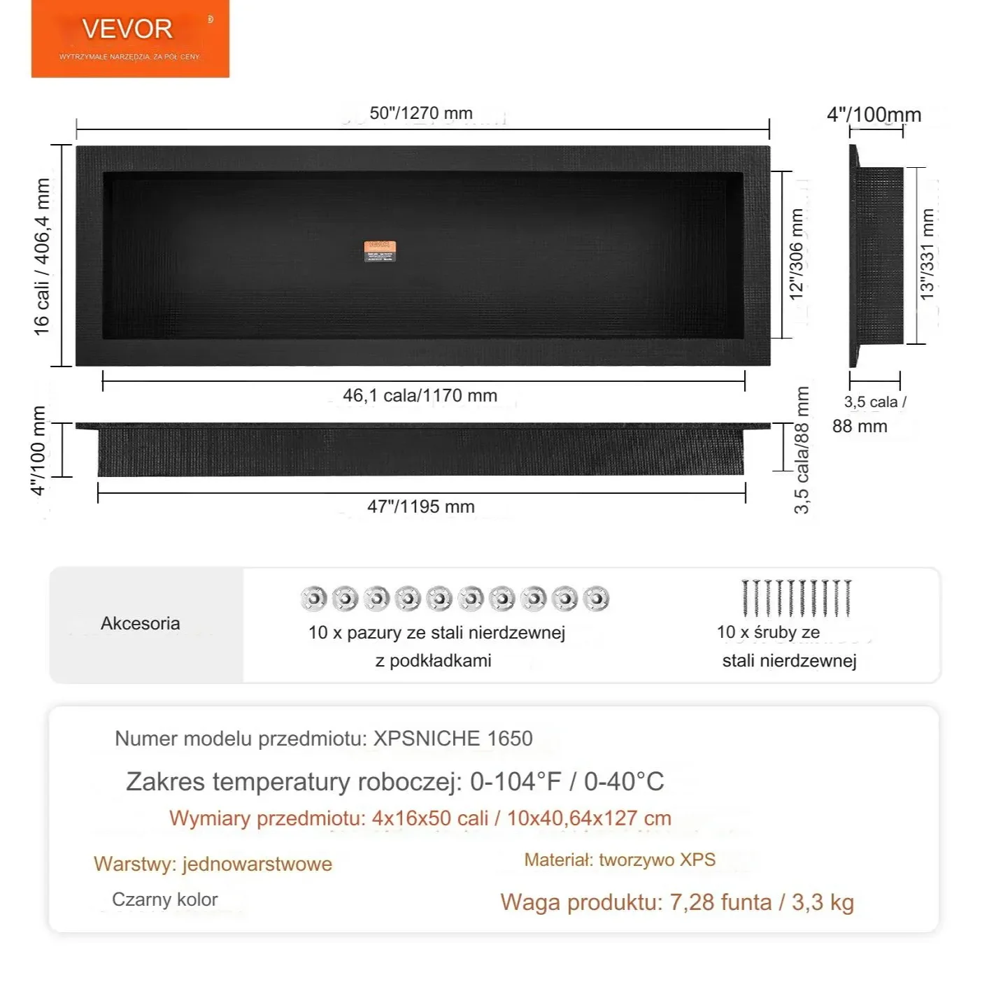 Półka Wnękowa Nisza prysznicowa - obrazek 2