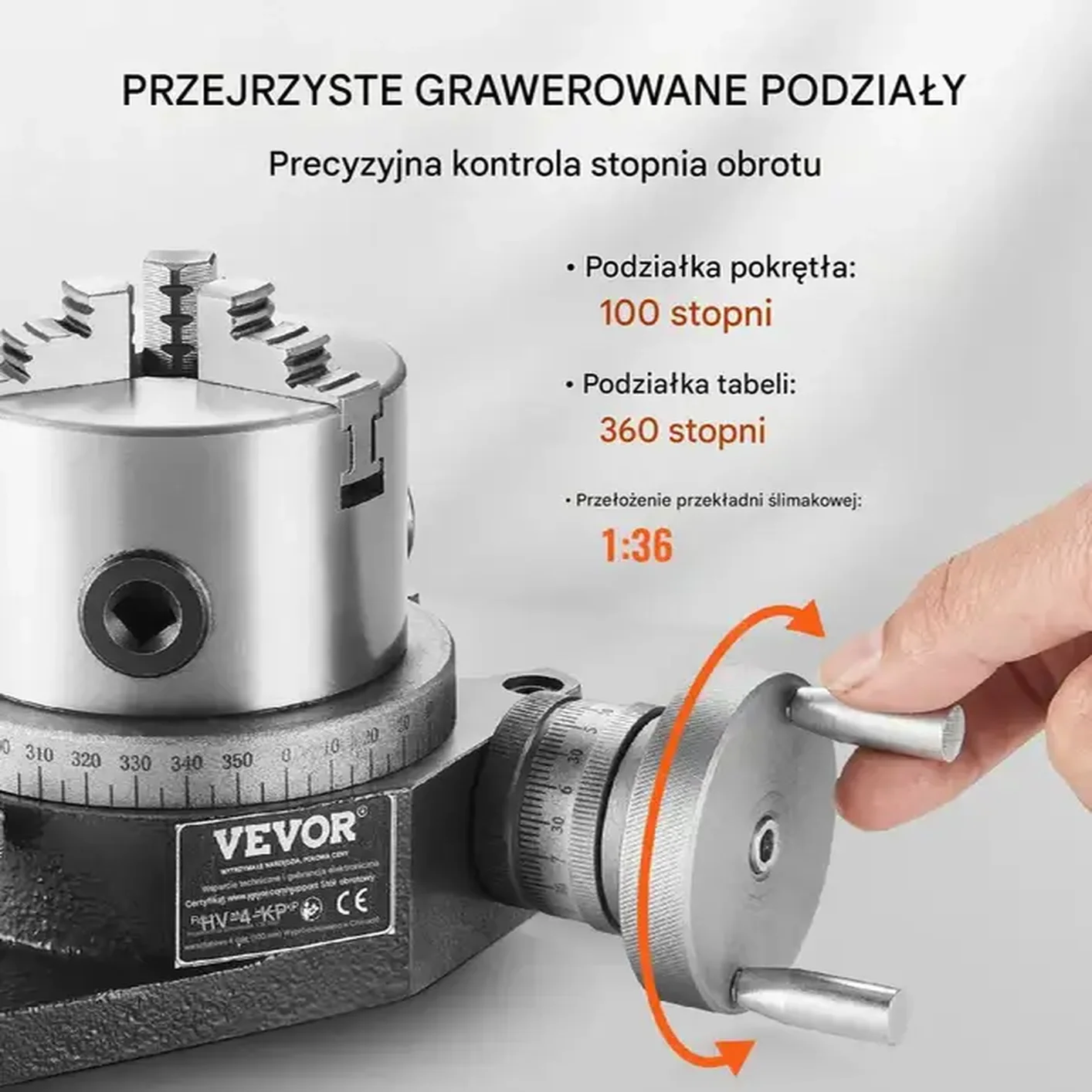 Podzielnica do frezarki podzielnica frezarska 3 szczękowa 80 mm