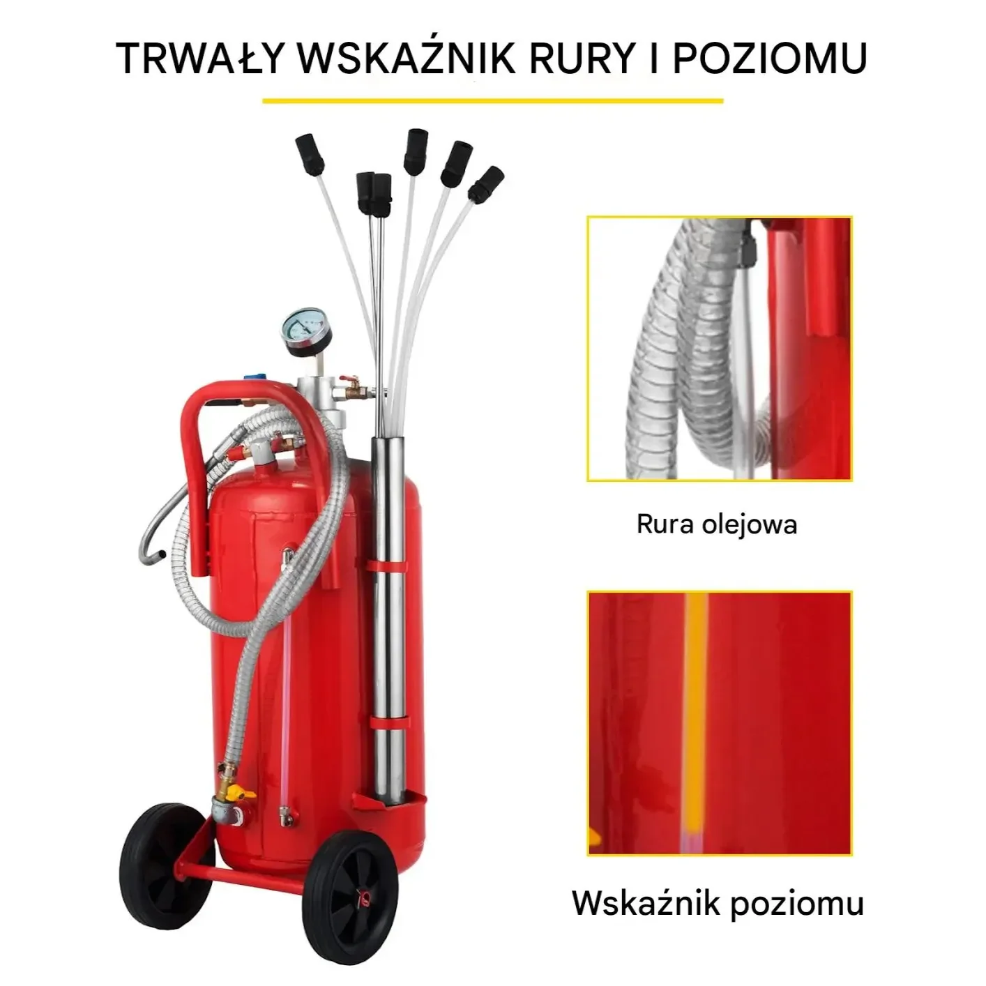 Pompa do oleju 22,7L pneumatyczna garażowa do przepompowywania płynów - obrazek 4