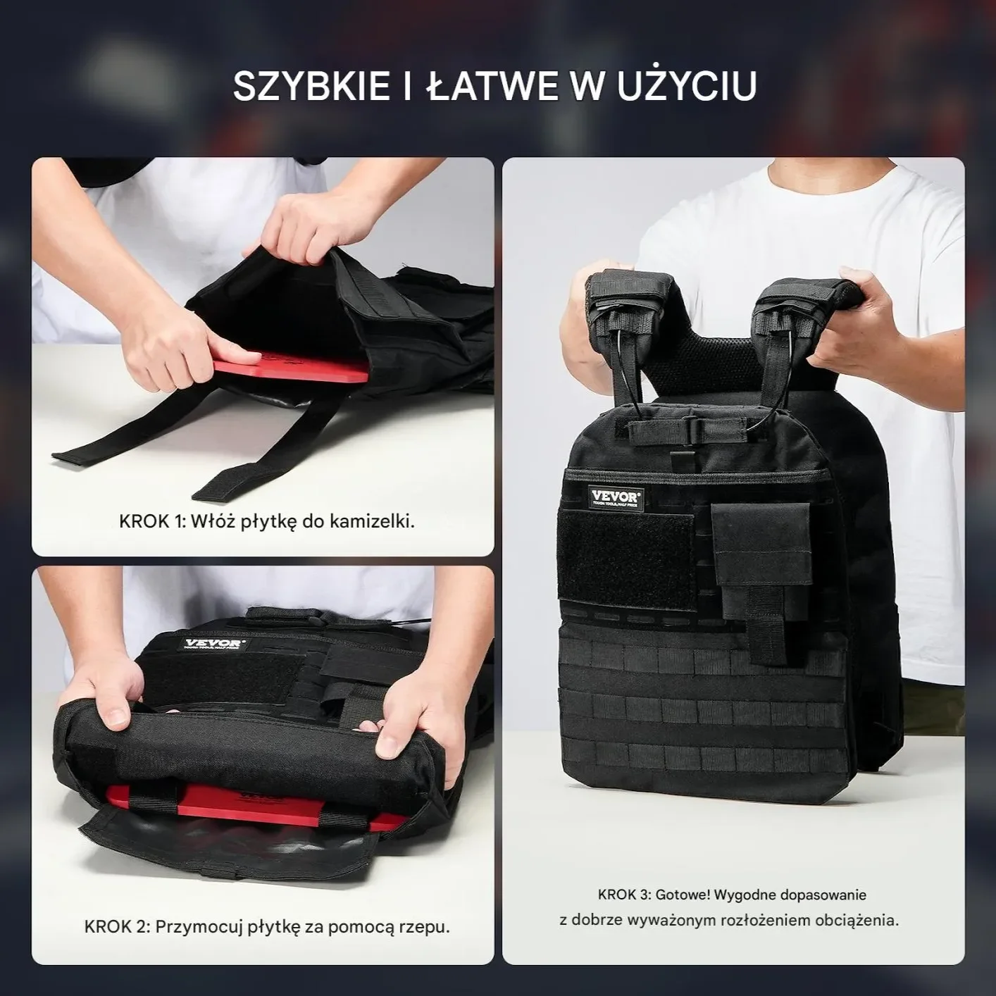 Obciążniki do kamizelki treningowej 2 x 3,9 kg - obrazek 2