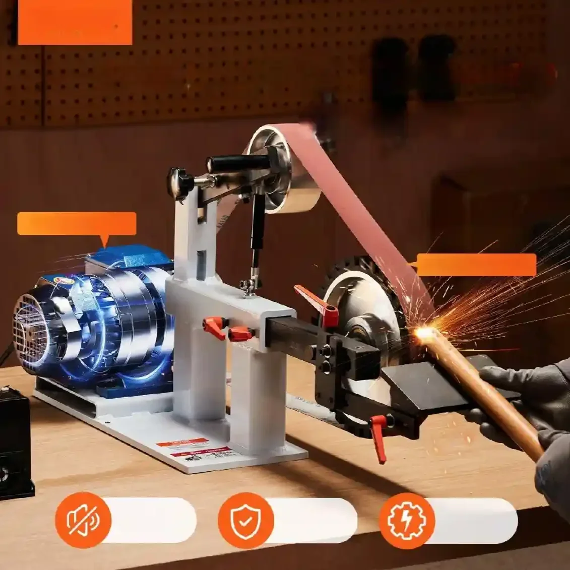 Szlifierka stołowa 1500W taśmowa i tarczowa – precyzyjne szlifowanie narzędzi - obrazek 6