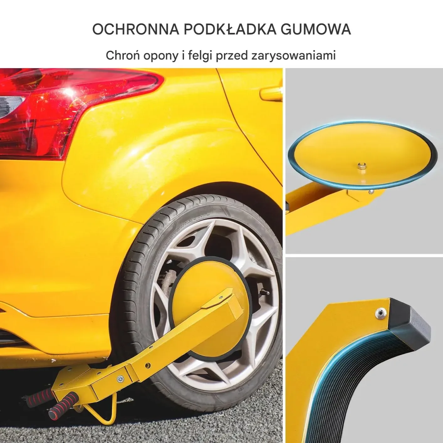 Blokada antykradzieżowa zabezpieczenie koła samochodu auta przyczepki 2szt - obrazek 10