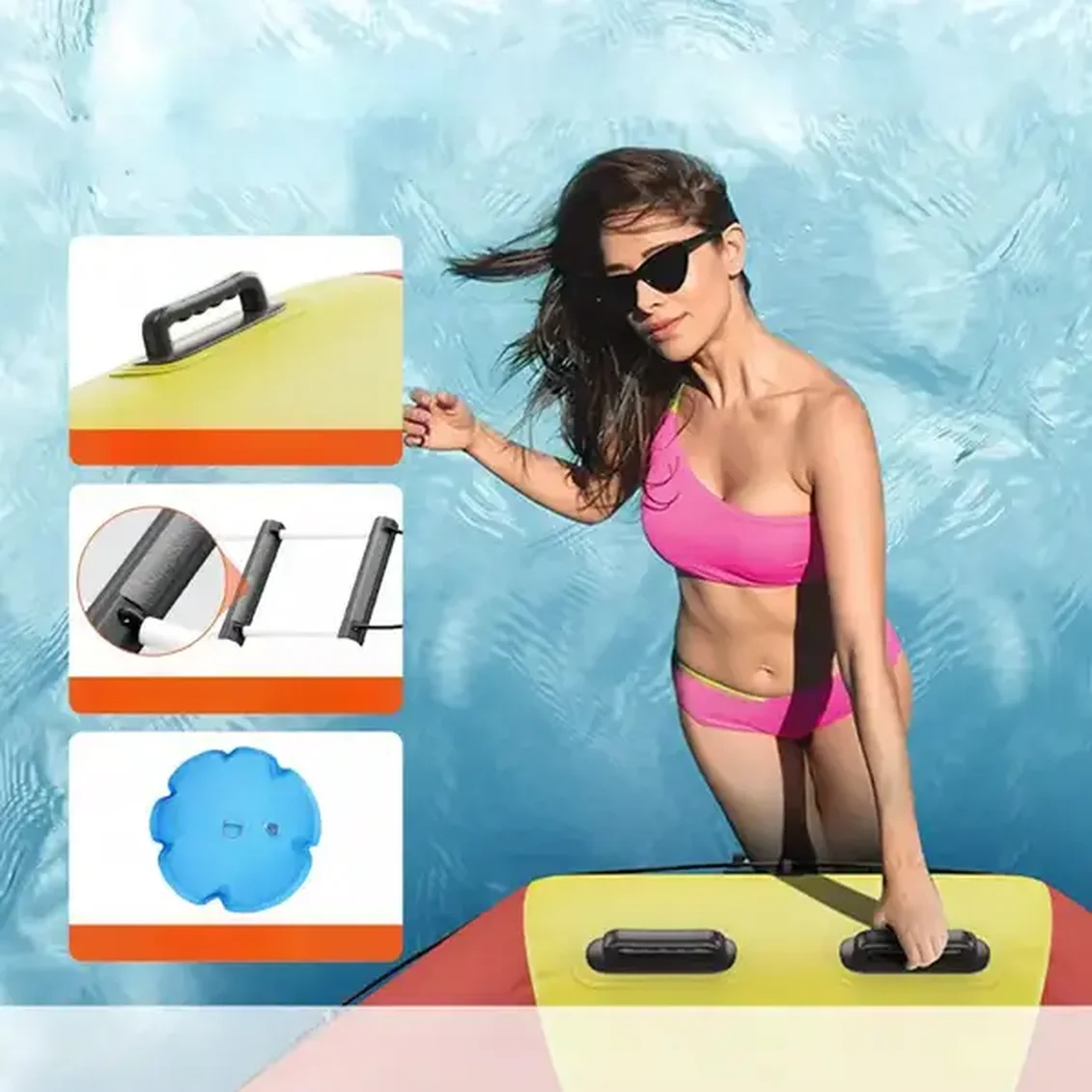 Dmuchana trampolina wodna + pompka elektryczna 537 cm - obrazek 4