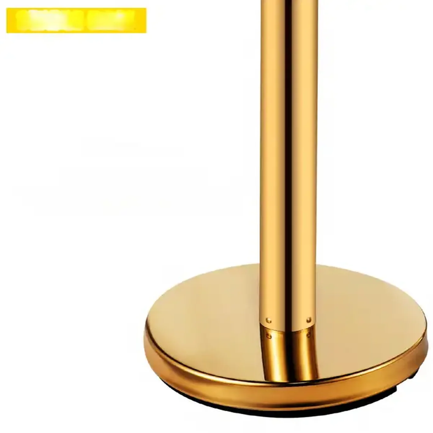 Słupki odgradzające 6 sztuk z taśmą 2 m barierka kolejkowa hotelowa złote - obrazek 2