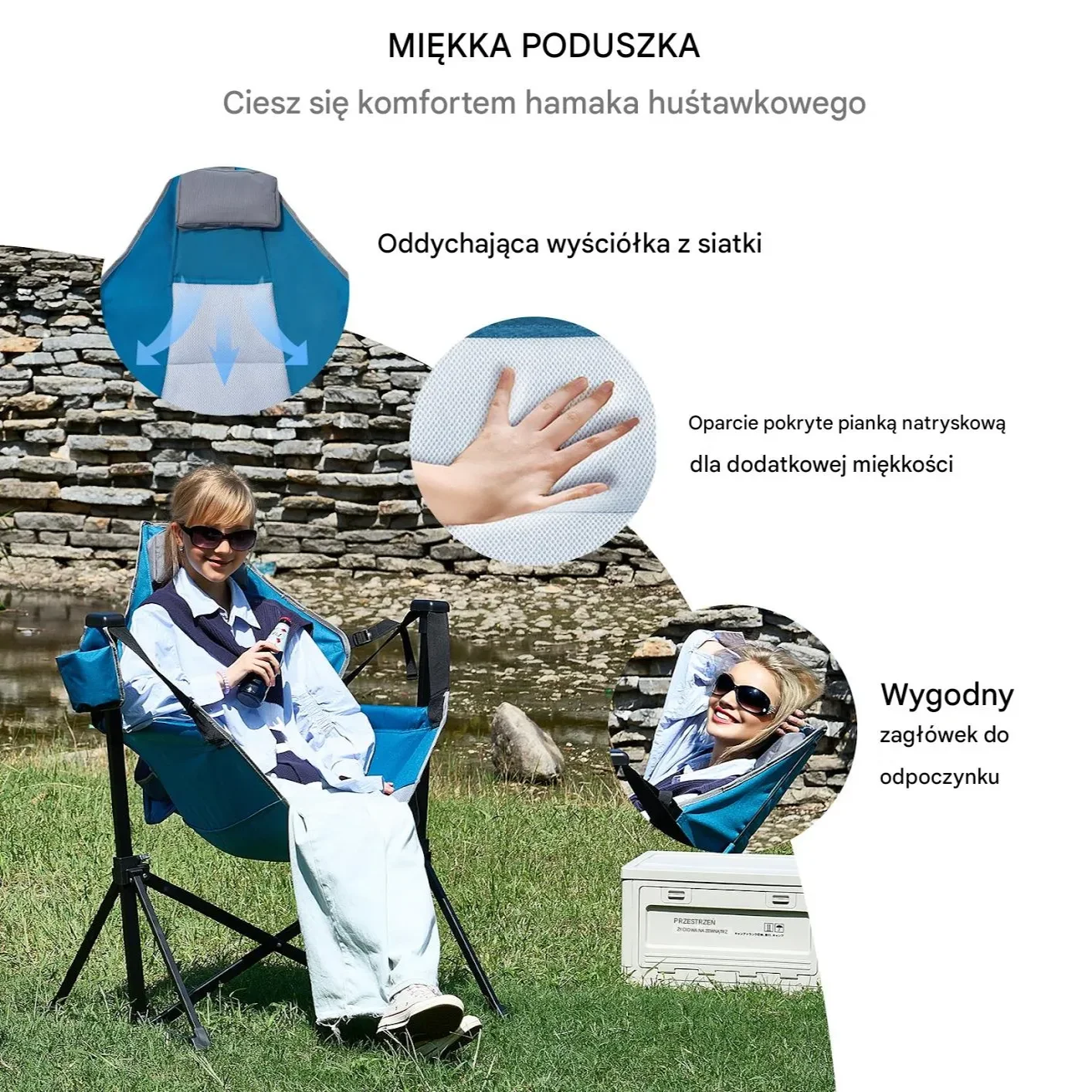 Fotel Turystyczny Niebieski