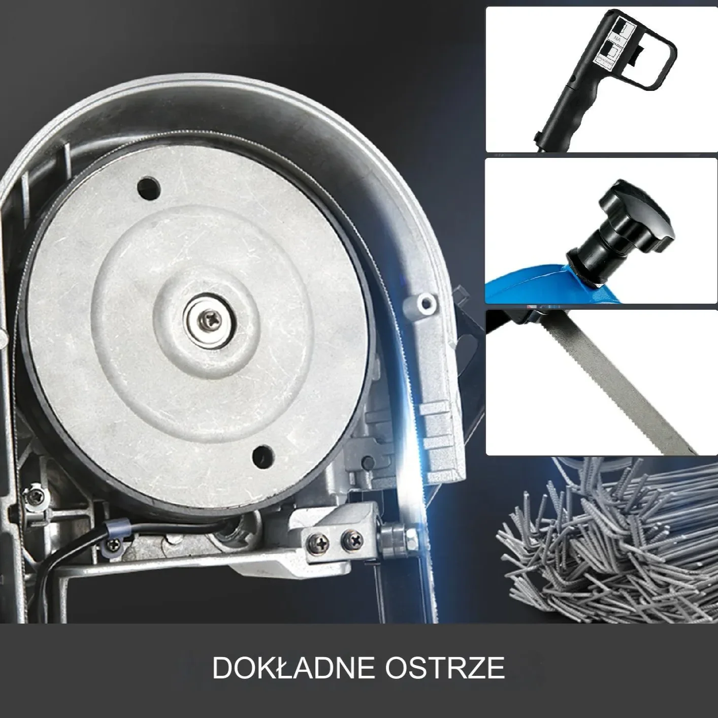 PRZECINARKA PIŁA TAŚMOWA DO METALU Z PODSTAWĄ 1000 W - obrazek 4