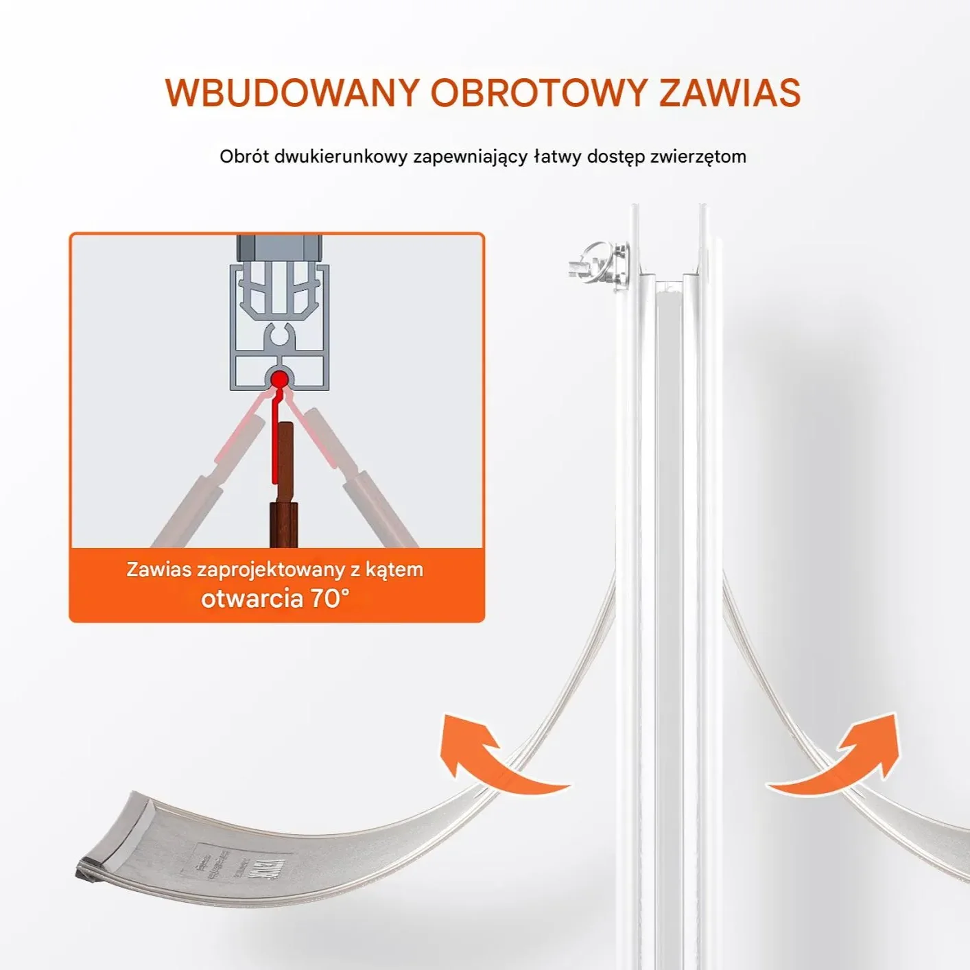 Klapa dla psa do drzwi z zamkiem – aluminiowa rama na magnes mała - obrazek 4