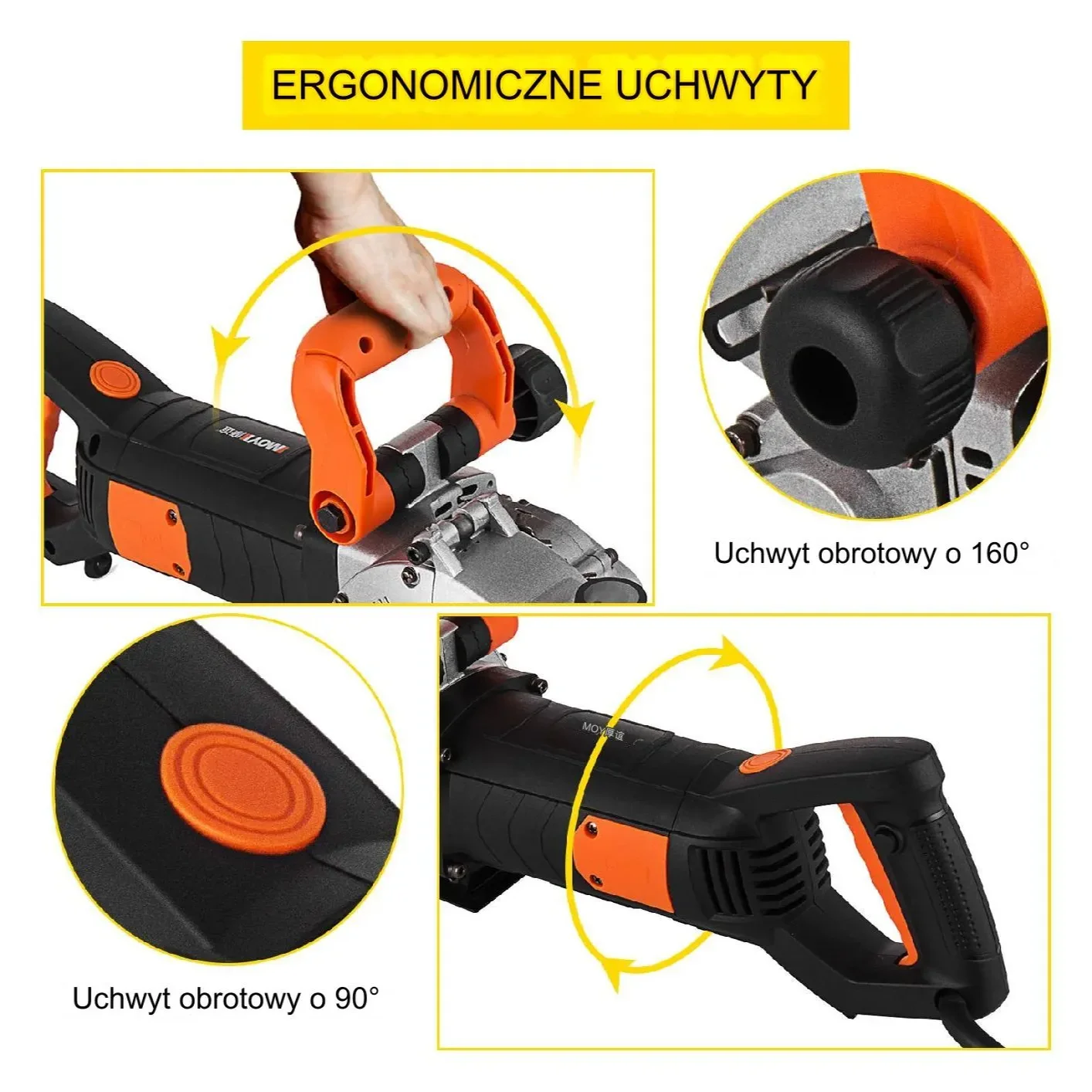 Bruzdownica do betonu frezarka rowków elektryczna 4800 W 133 mm - obrazek 3