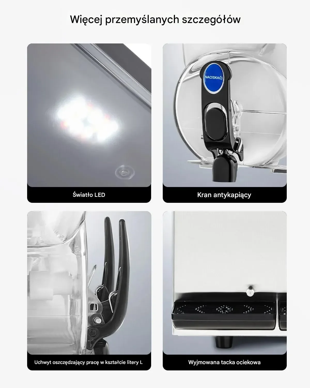 Maszyna do napojów slushie granita 15L×2 podwójna stalowa restauracja bar - obrazek 6