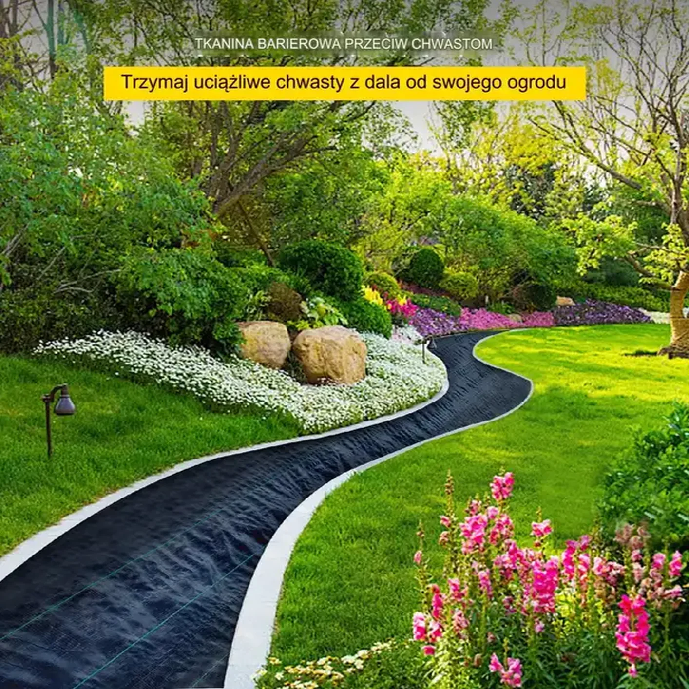 Gruba agrowłóknina antychwastowa agrotkanina 1,8x76m czarna - obrazek 6