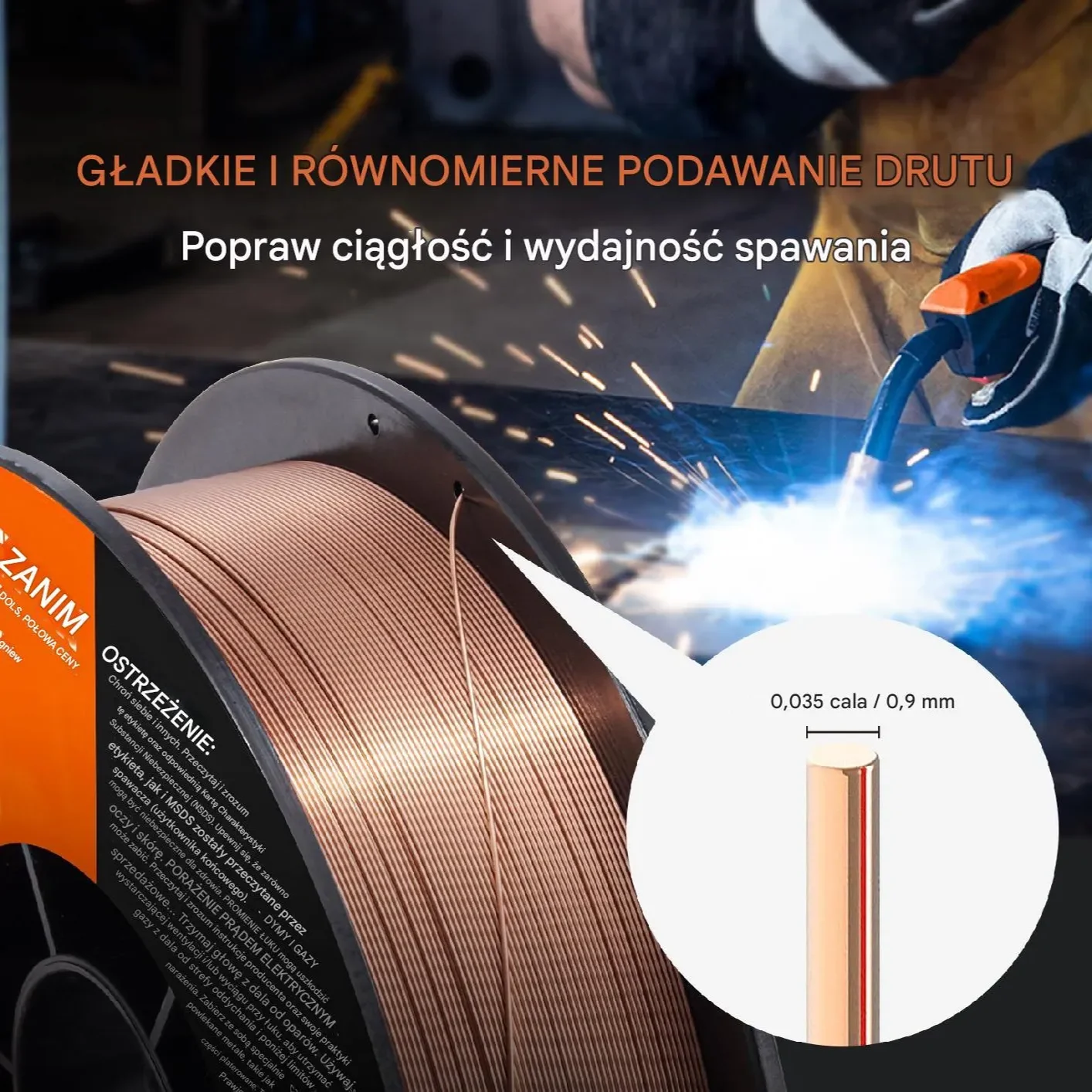 Drut Spawalniczy ze Stali Miękkiej 0,9 x 200 mm - obrazek 2