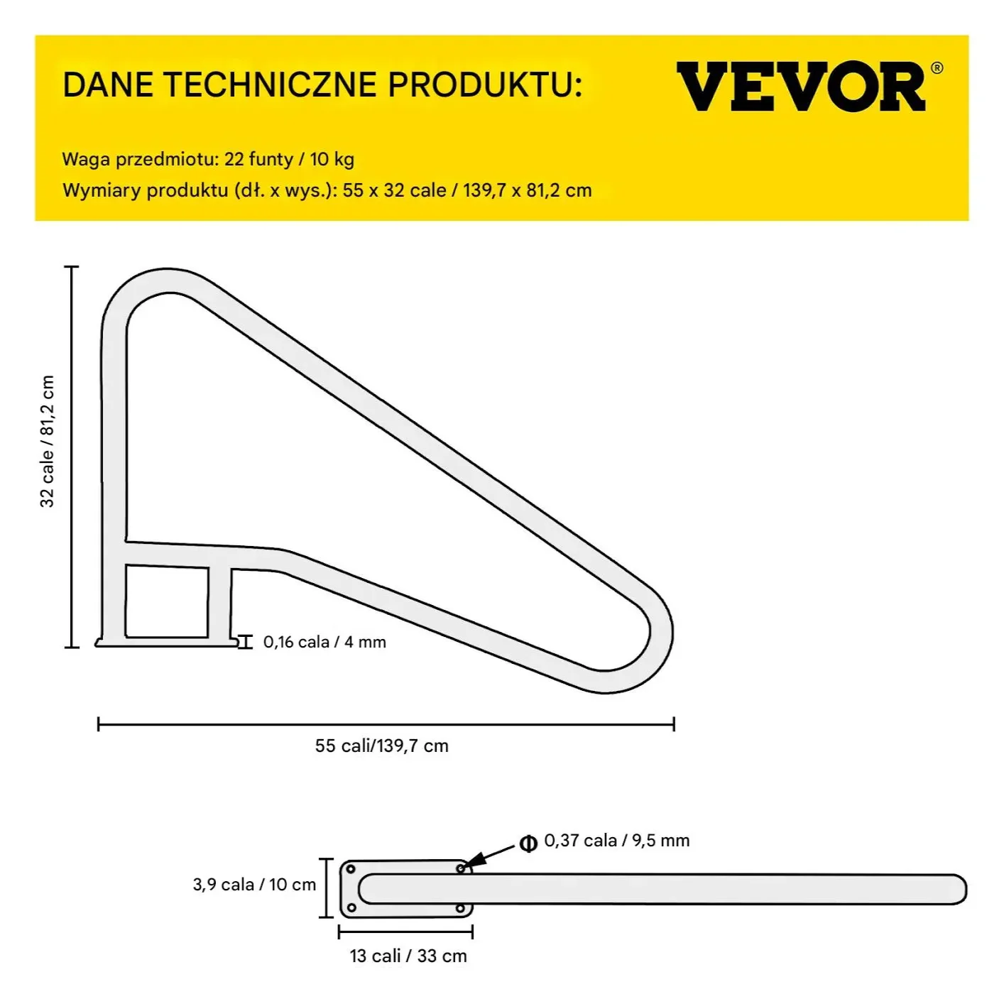 Poręcz basenowa poręcz wejściowa do basenu 140cm - obrazek 5
