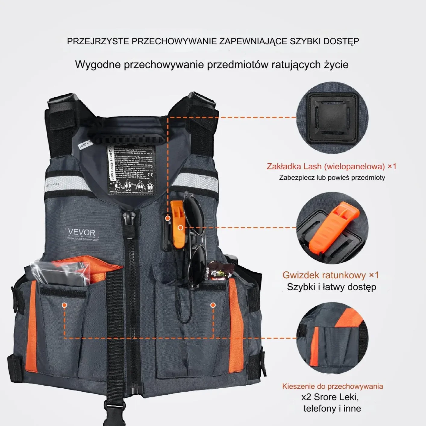 Kamizelka Ratunkowa Kapok Rozmiar M - obrazek 5