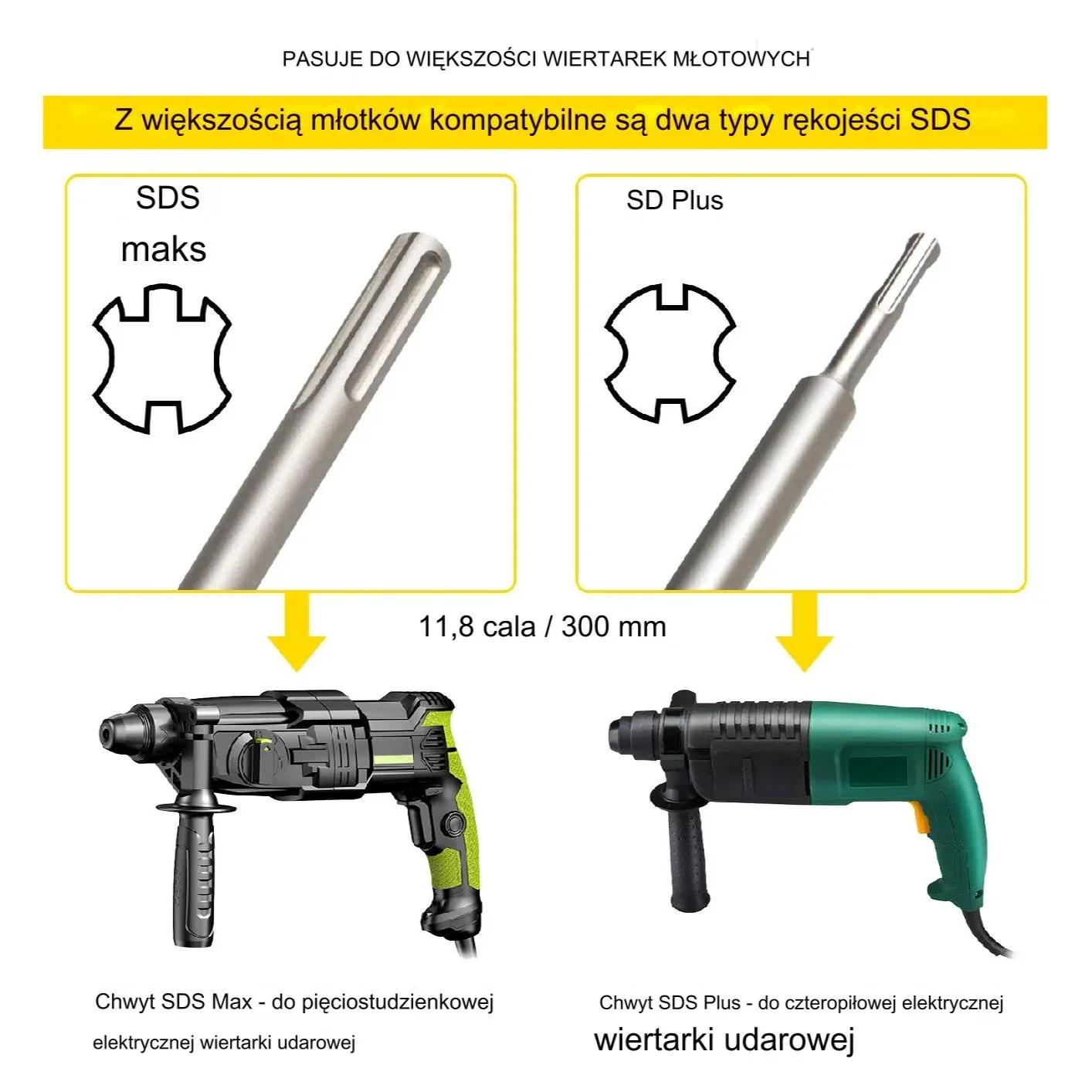 Korony wiertła do betonu 30/40/65/80/100 mm – zestaw 300mm do betonu - obrazek 4