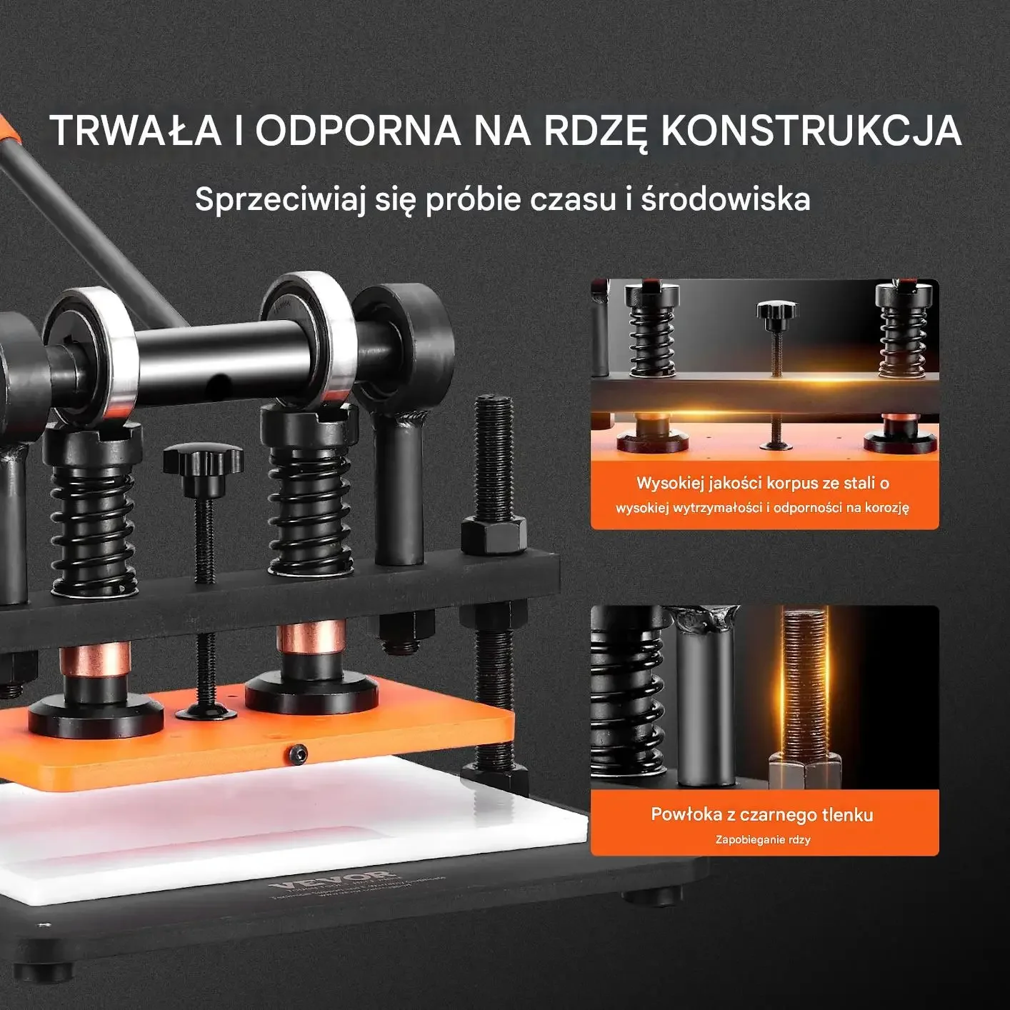 Maszyna do wycinania obróbki skóry manualna 25,9x15 cm tłoczenie DIY - obrazek 5