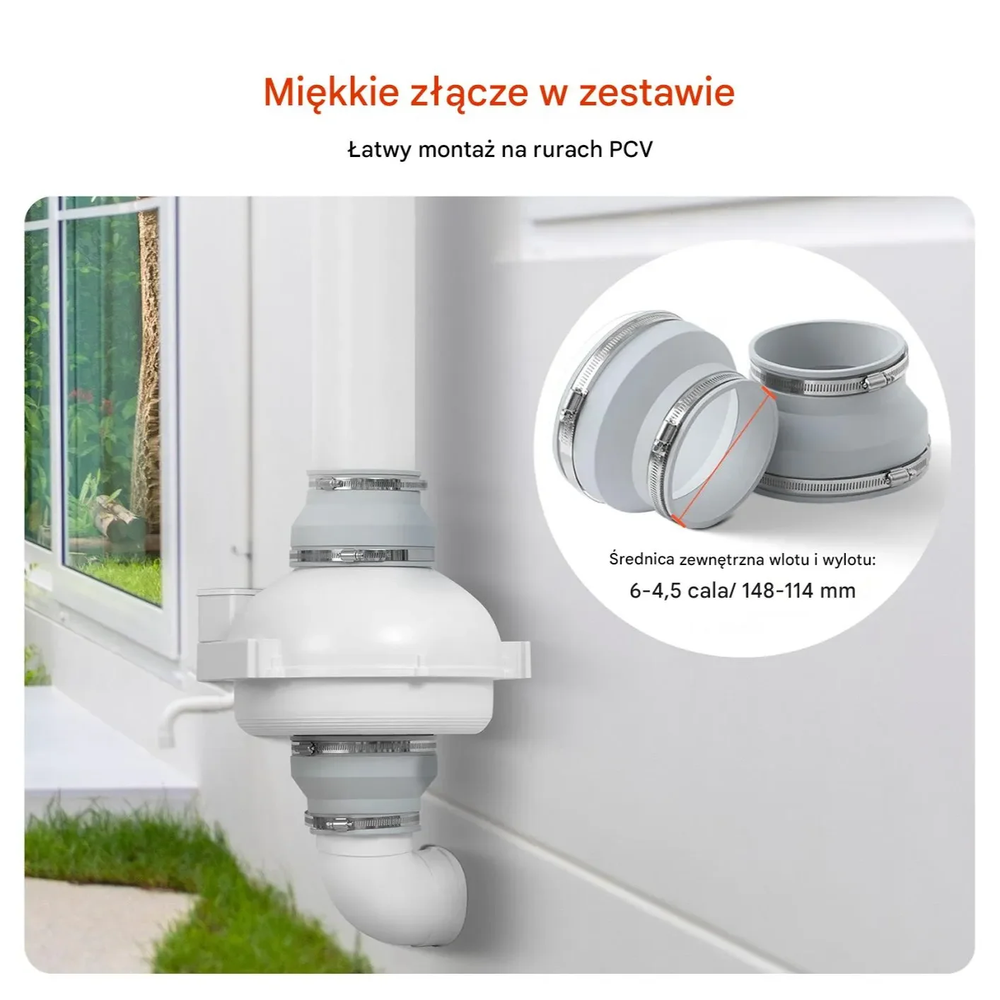 System Wentylatorów do Ograniczania Radonu 98-114 mm z Łącznikami - obrazek 4