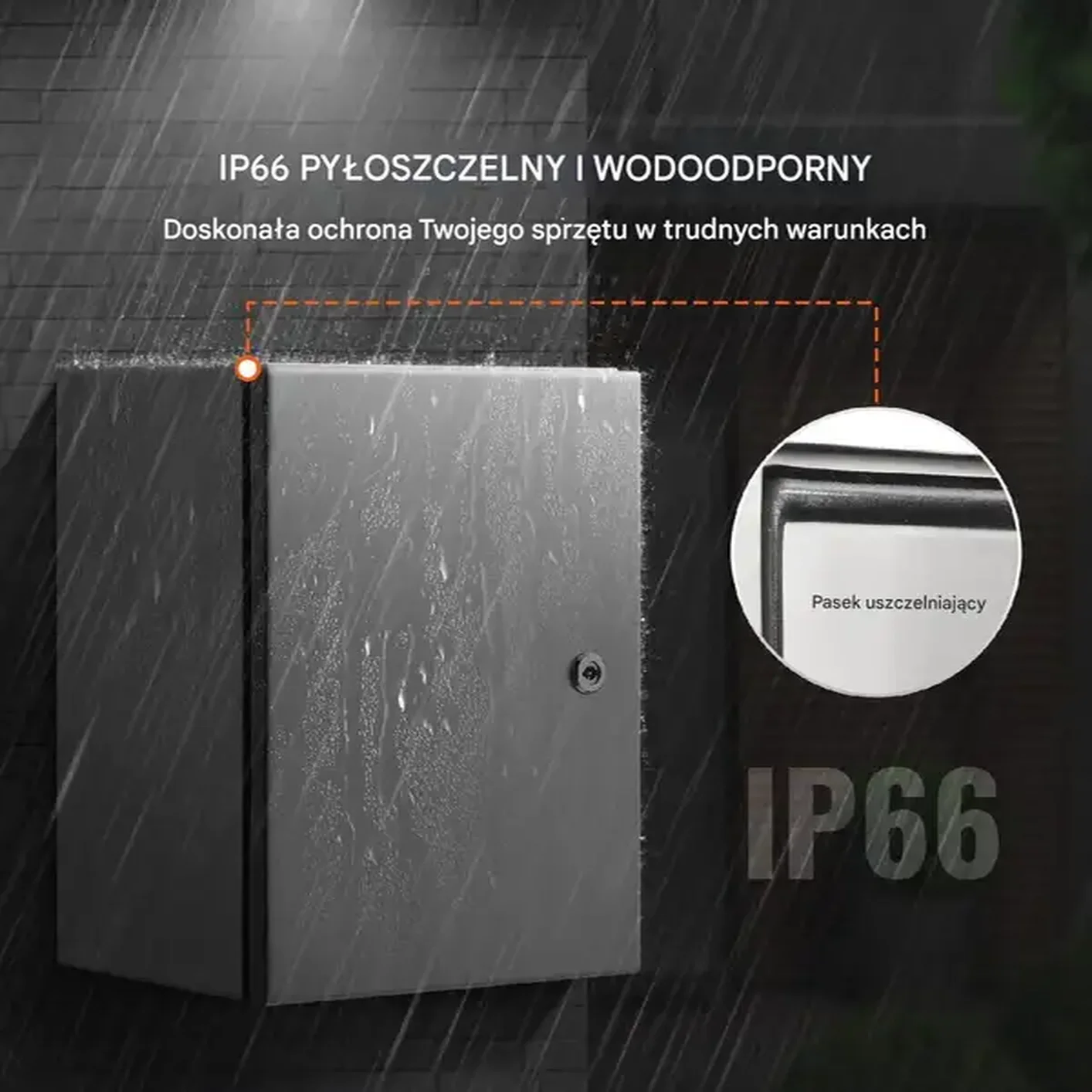 Skrzynka elektryczna rozdzielnia obudowa metalowa 50x40x20 cm - obrazek 4