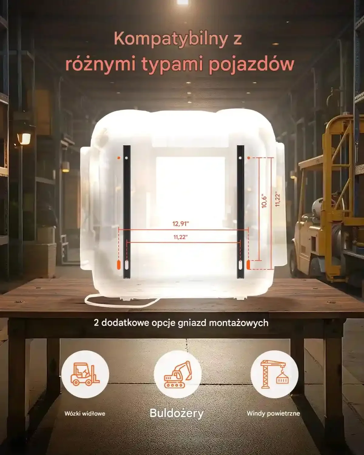 Fotel do wózka widłowego amortyzowany z podłokietnikami i pasem do maszyn - obrazek 5