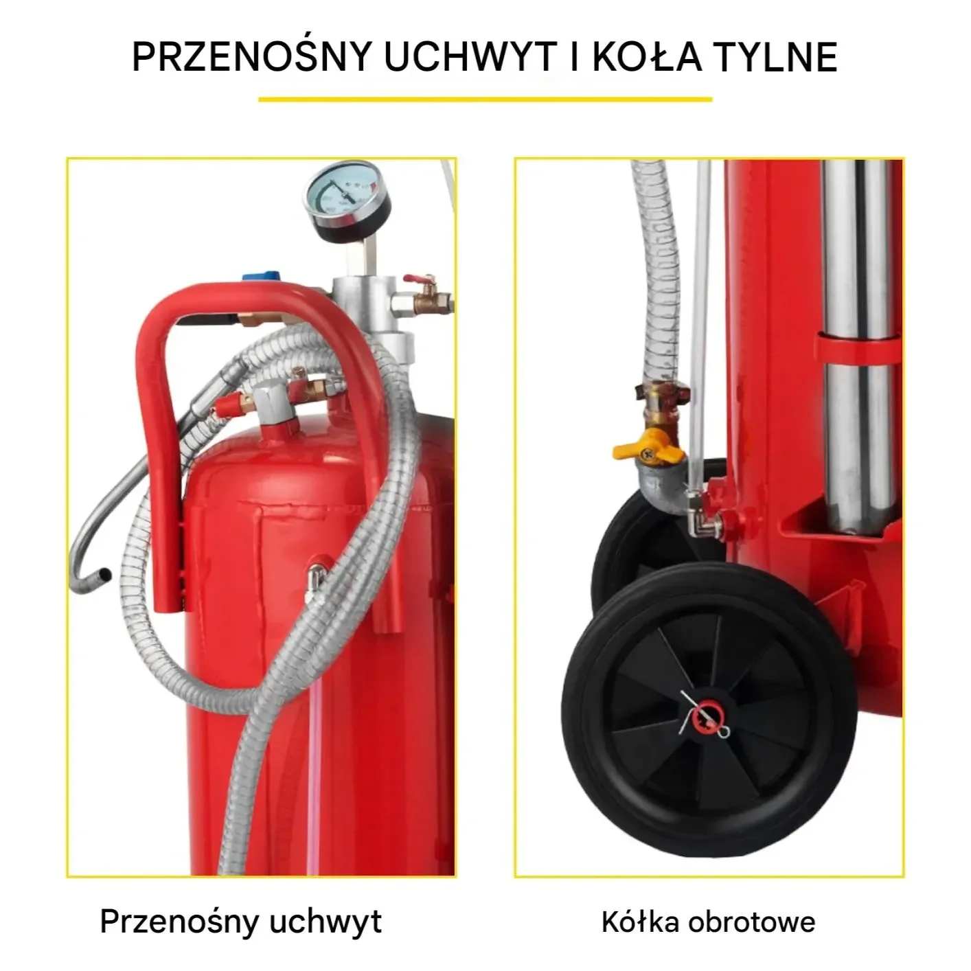 Pompa do oleju 22,7L pneumatyczna garażowa do przepompowywania płynów - obrazek 5