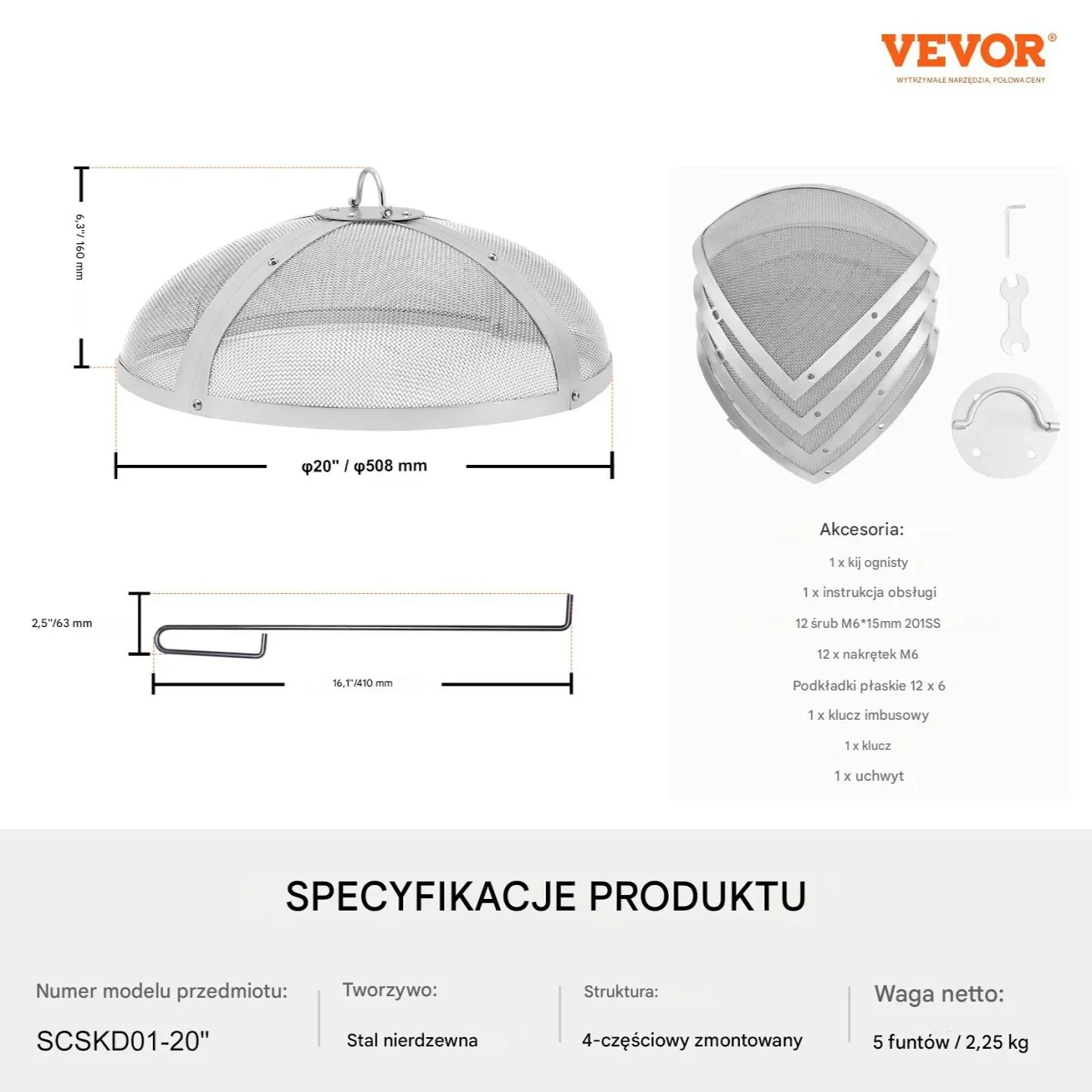 Osłona Iskroochronna do Paleniska 51 cm