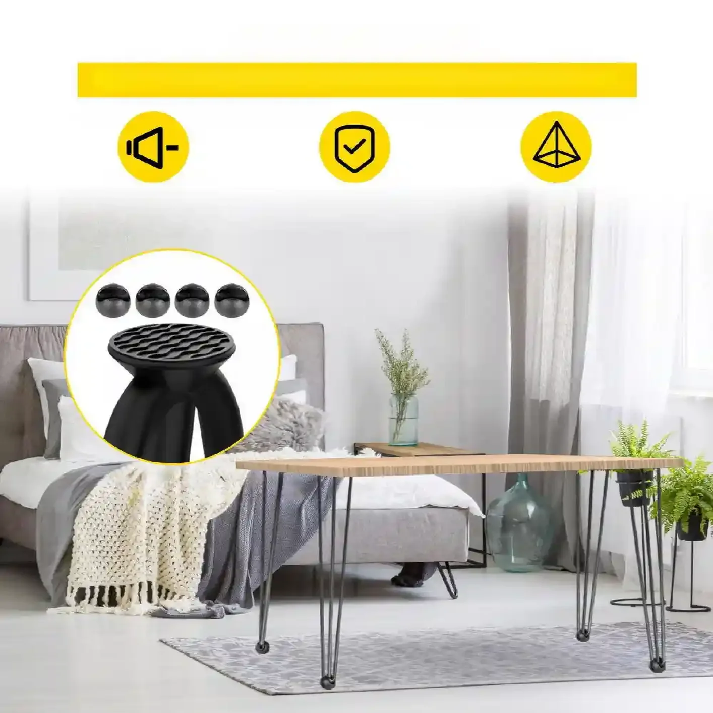 Nogi do stołu lawy biurka stolika metalowe loftowe 4szt. 101,6cm