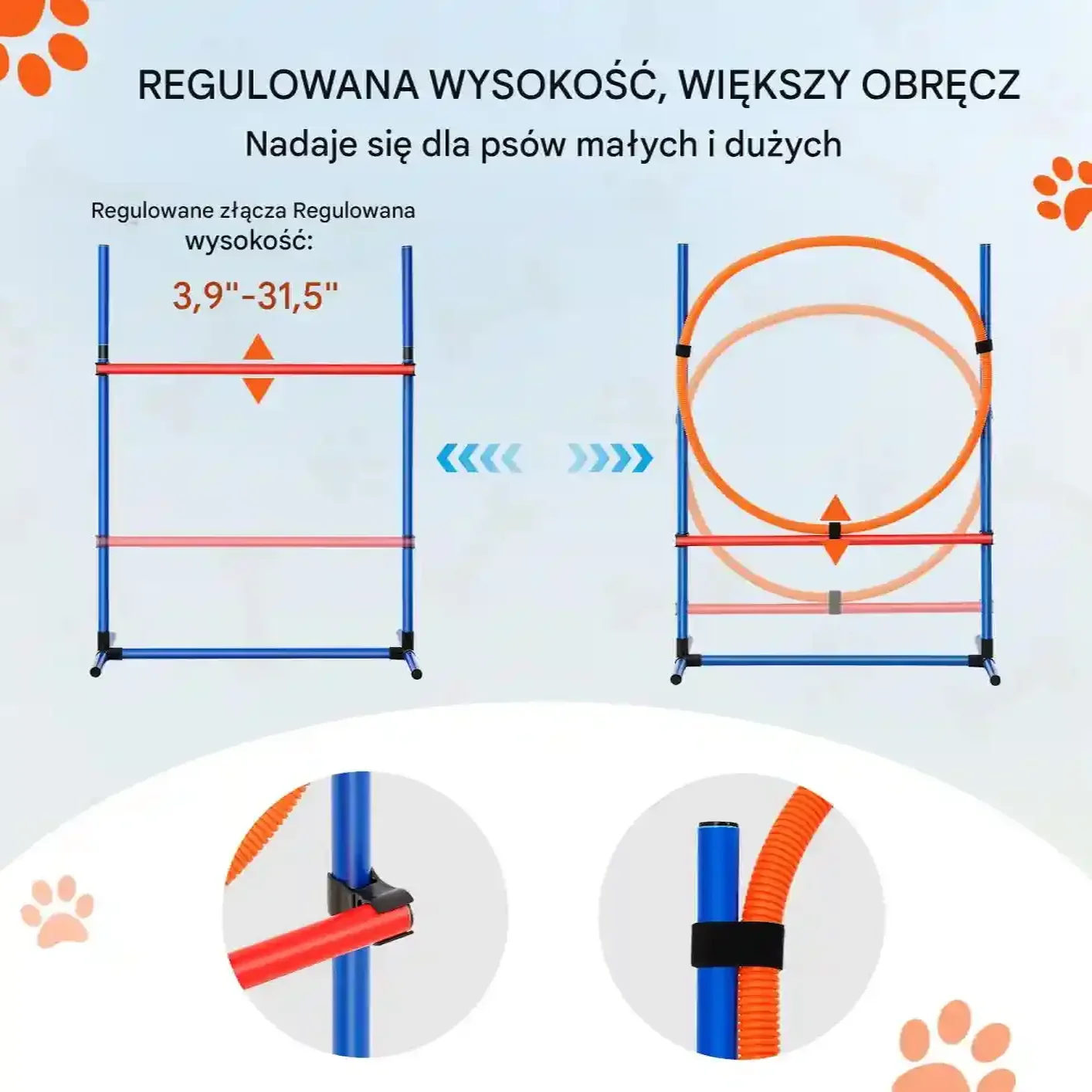 Zestaw do treningu agility dla psów Akcesoria do Treningu dla Psa 4 szt. - obrazek 3