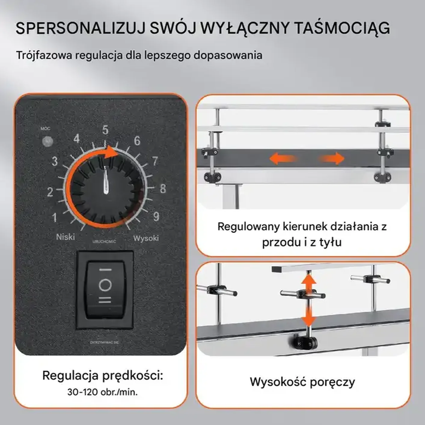 Taśmociąg podajnik taśmowy 180 x 36 cm 31,5 m/min - obrazek 4