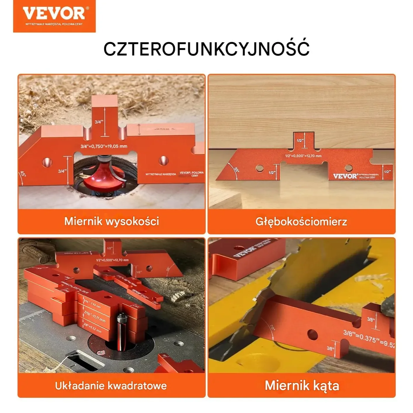 Przystawki do stołu frezarskiego zestaw 14szt aluminium wzorce wysokości