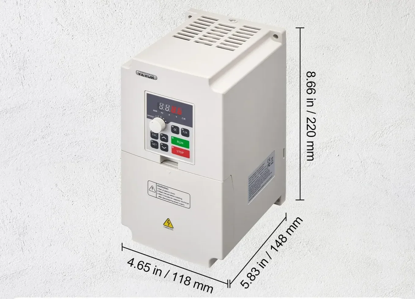 Falownik VFD 4kW 5HP 380V 1/3 fazowy sterownik silnika CNC regulowany