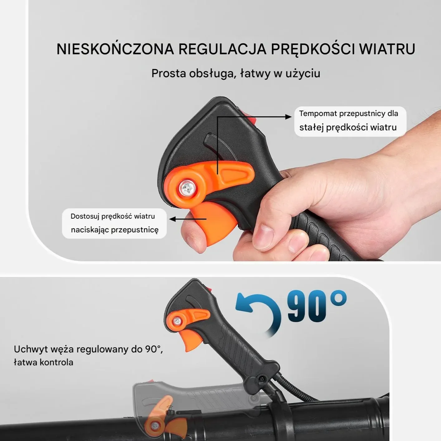 Dmuchawa do liści plecakowa 62 cm³ spalinowa 1110 CFM - do liści i śniegu - obrazek 2