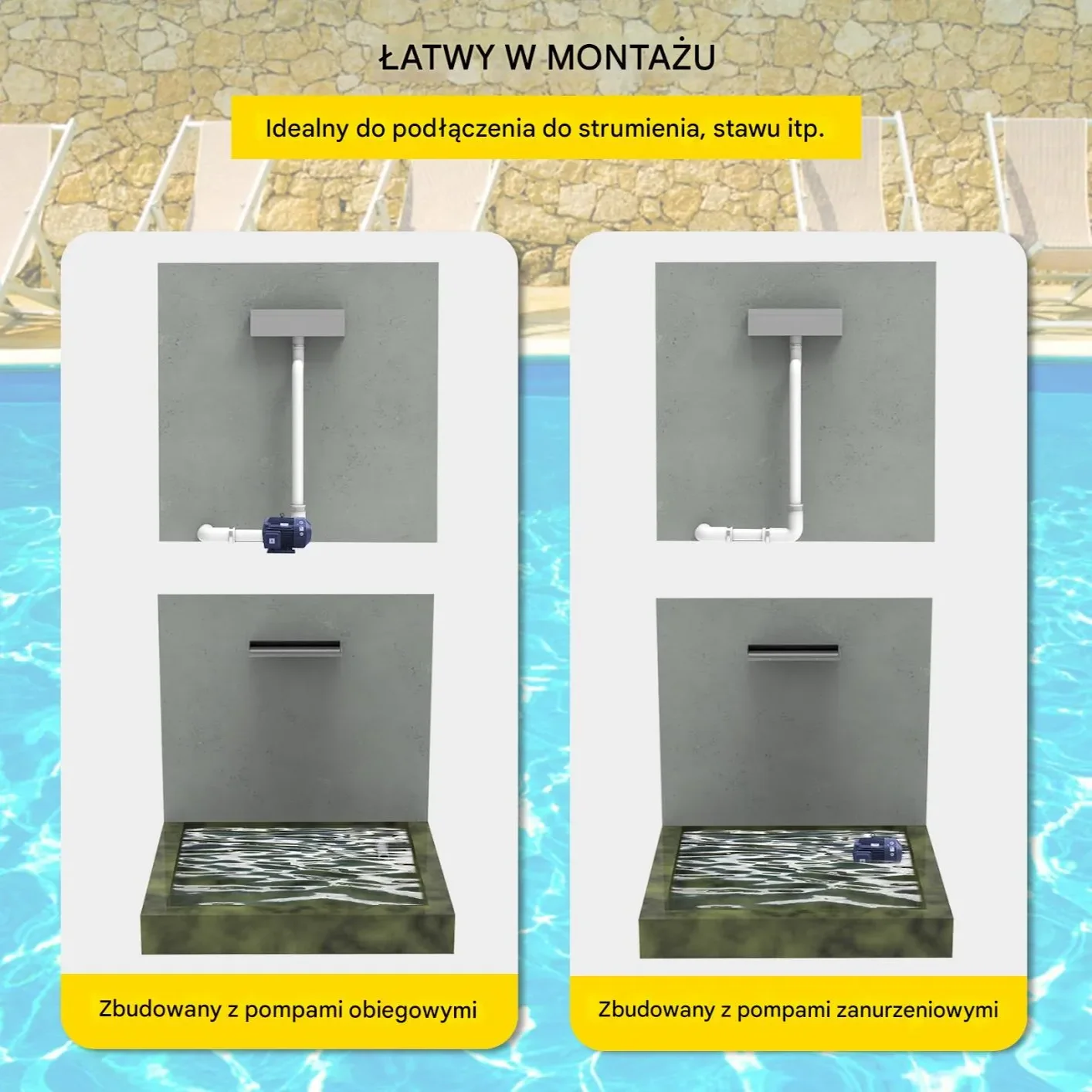 Fontanna wodospad do basenu ogrodu oczka wodnego 30 cm - obrazek 6