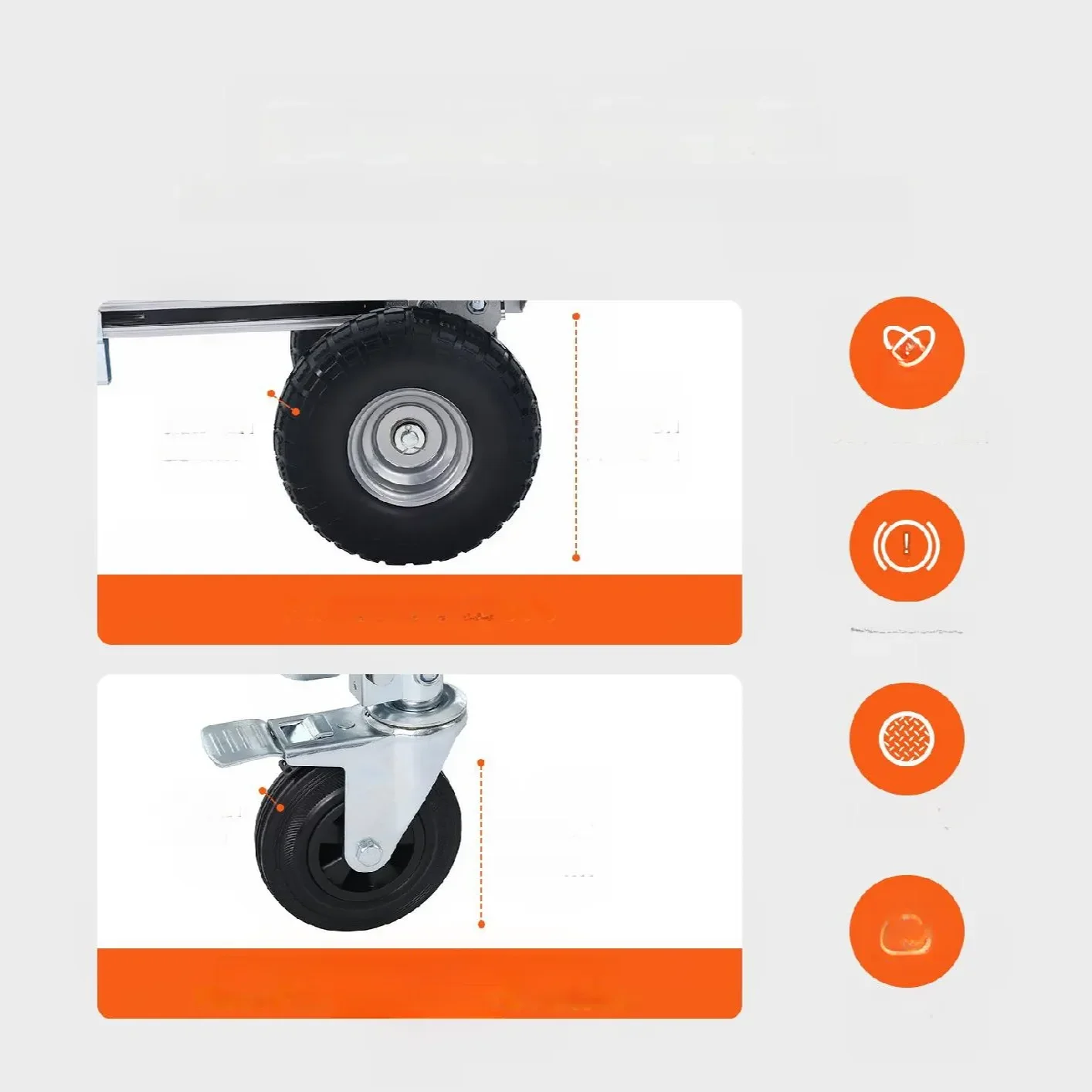 Wózek transportowy magazynowy składany aluminiowy 454 kg - obrazek 3