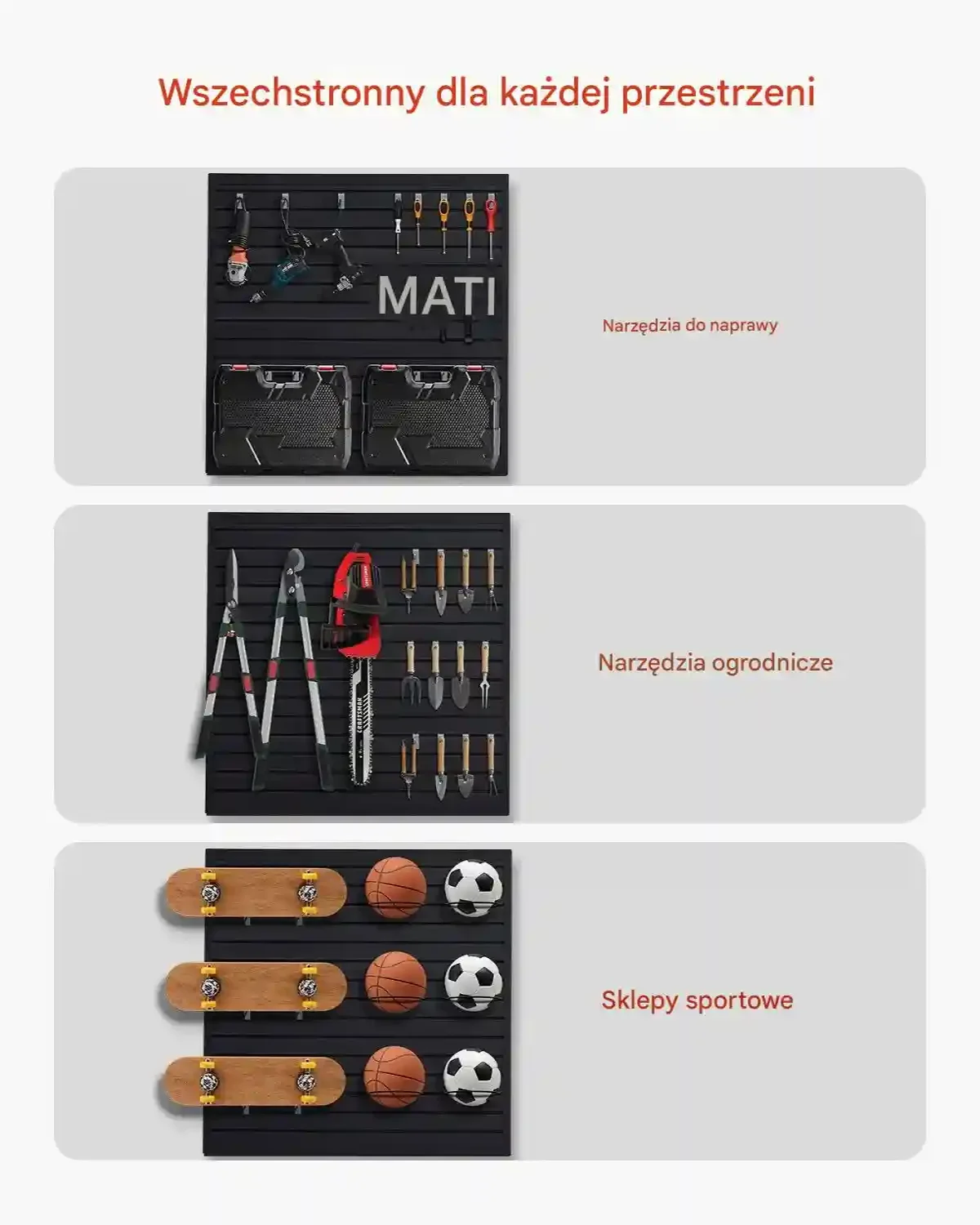 Panele ścienne PVC 120x120 cm modułowe czarne do garażu i wystaw - obrazek 3