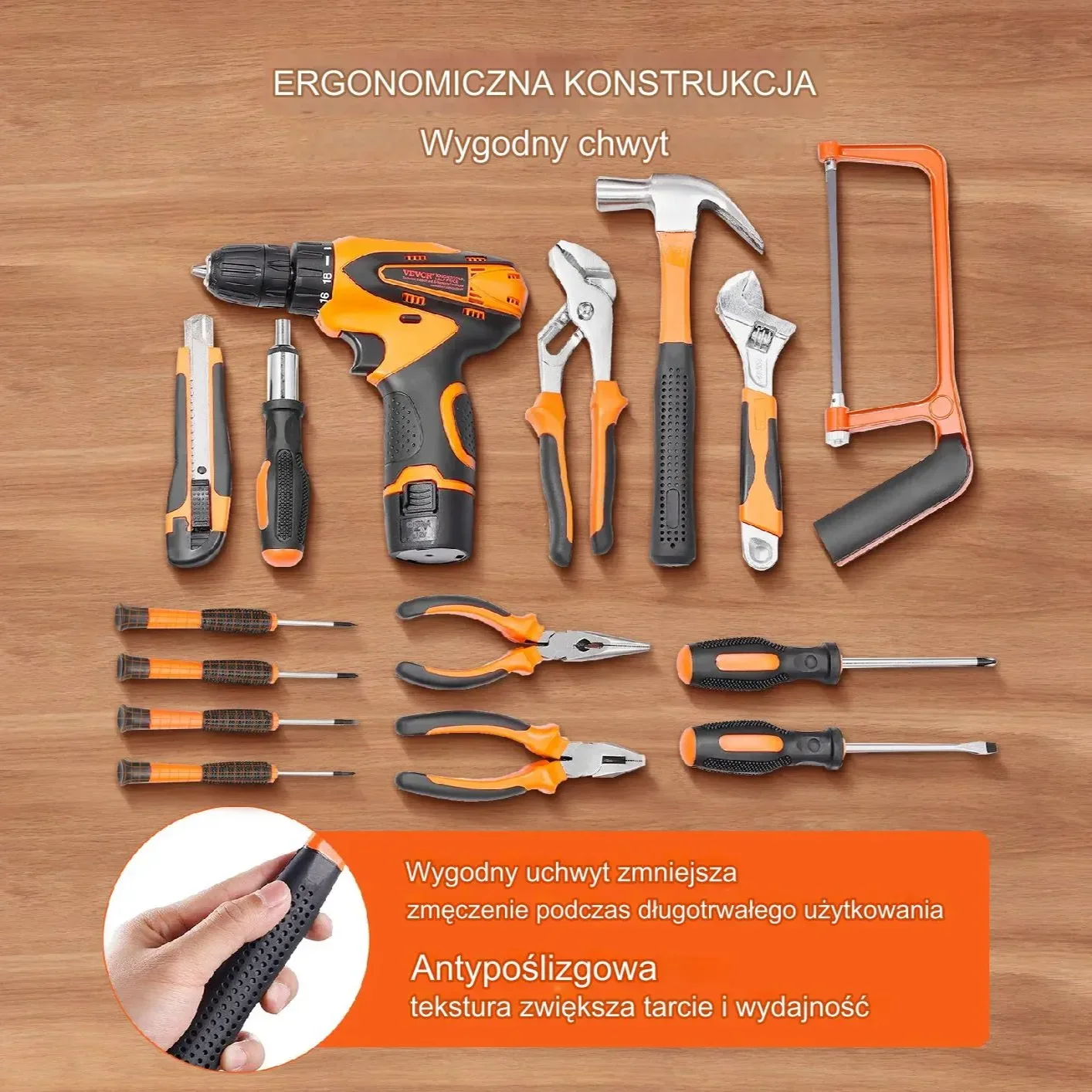 Zestaw Narzędzi 146-częściowy Walizka z Wkrętarką Akumulatorową - obrazek 2