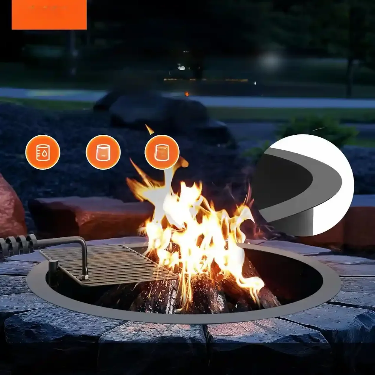 Wkład do paleniska ogrodowego pierścień paleniskowy palenisko ogrodowe 89cm - obrazek 7