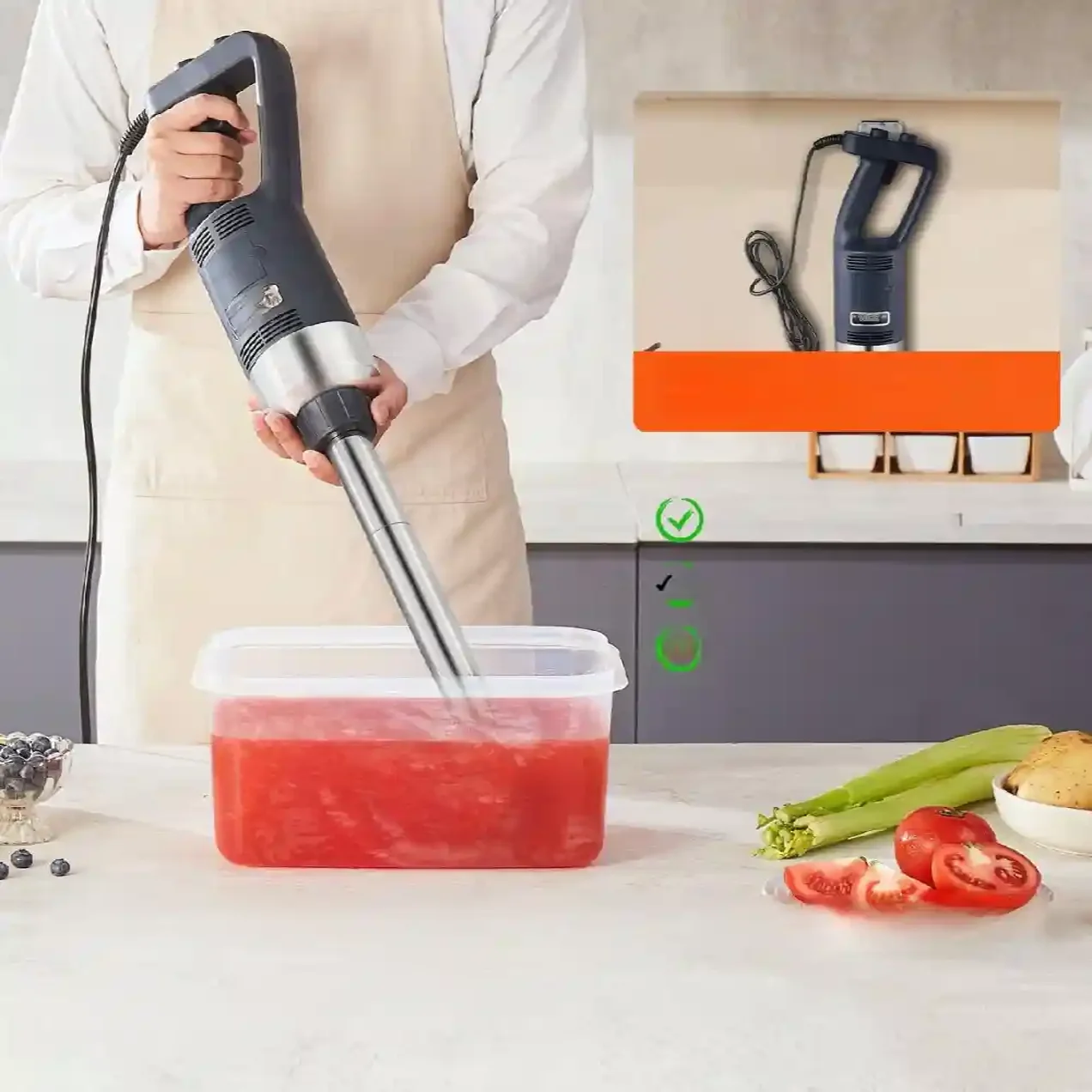 Blender ręczny mikser gastronomiczny 500W - obrazek 3