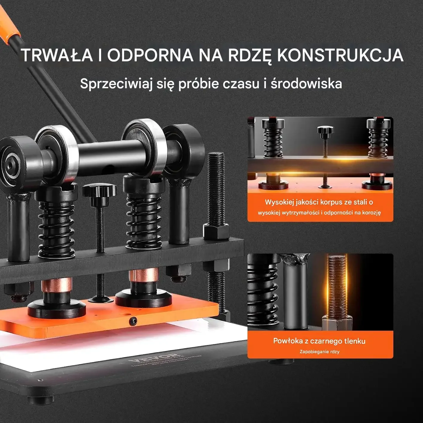 Maszyna do cięcia skóry ręczna wytłaczarka 25,9x12 cm skok 1,2 cm DIY - obrazek 5